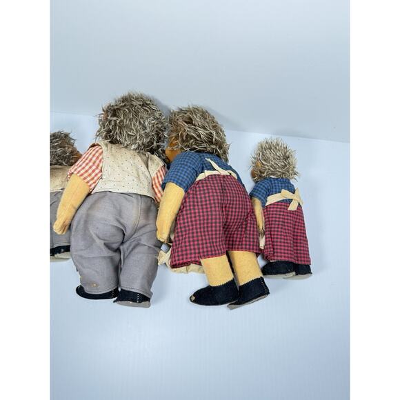 Vintage Steiff Micki Hedgehog Family Of 4 Germany - Picture 10 of 16